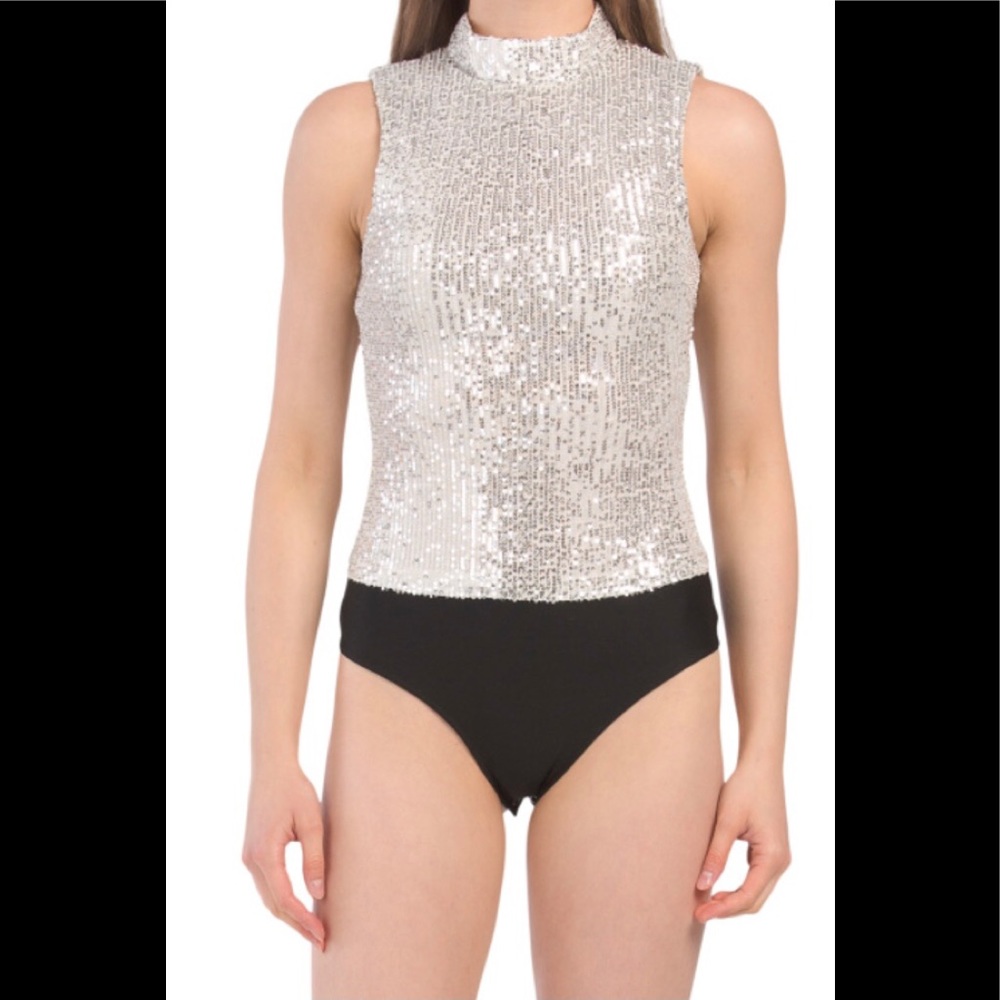 7 For All Mankind Sequins Bodysuit - Picture 2 of 8